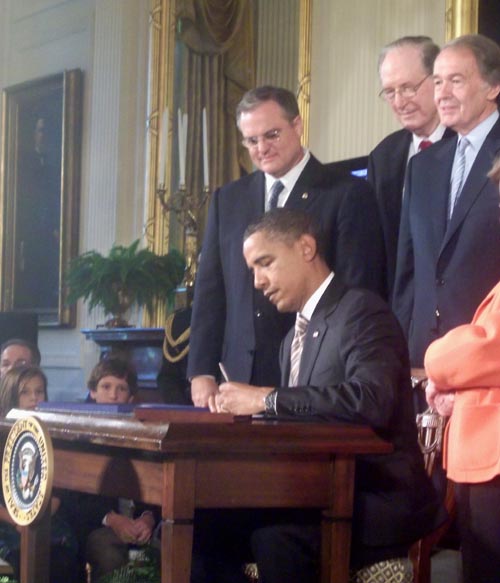 President Obama signs the Twenty-First Century Communications and Video Accessibility Act 2010